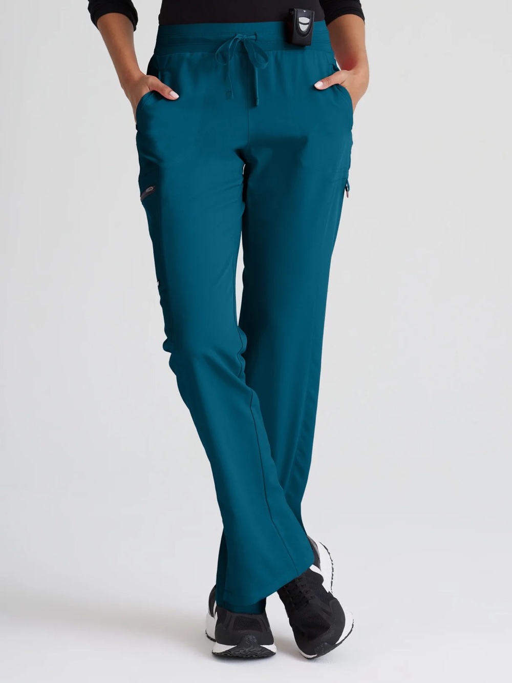 Grey's Anatomy Teal Straight-Leg Drawstring Scrub Pants